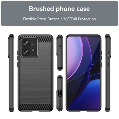 Hülle für Motorola Edge 40 Neo, Techsuit, Carbon, Schwarz