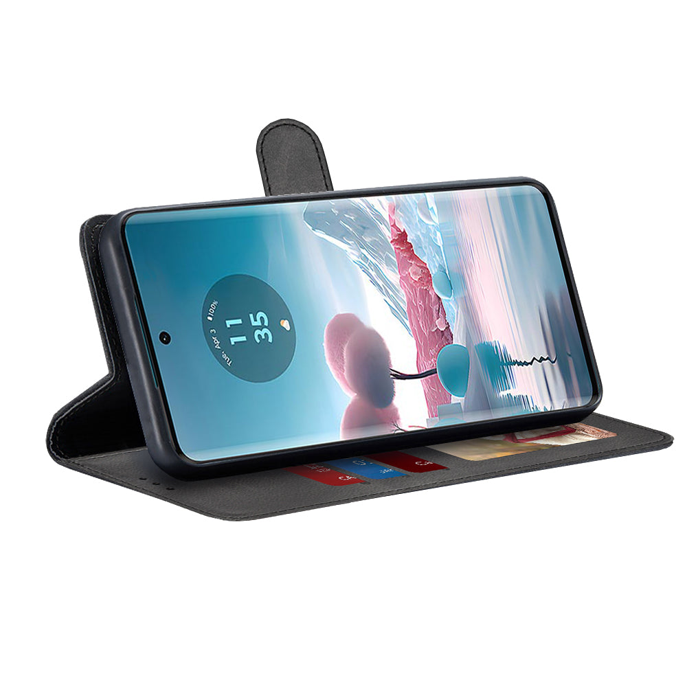 Hülle für Motorola Edge 40 Neo, Techsuit, Diary Book, Schwarz