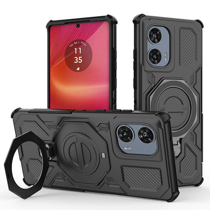 Hülle für Motorola Edge 50 Fusion, Techsuit, Carbon Shield Pro, Schwarz