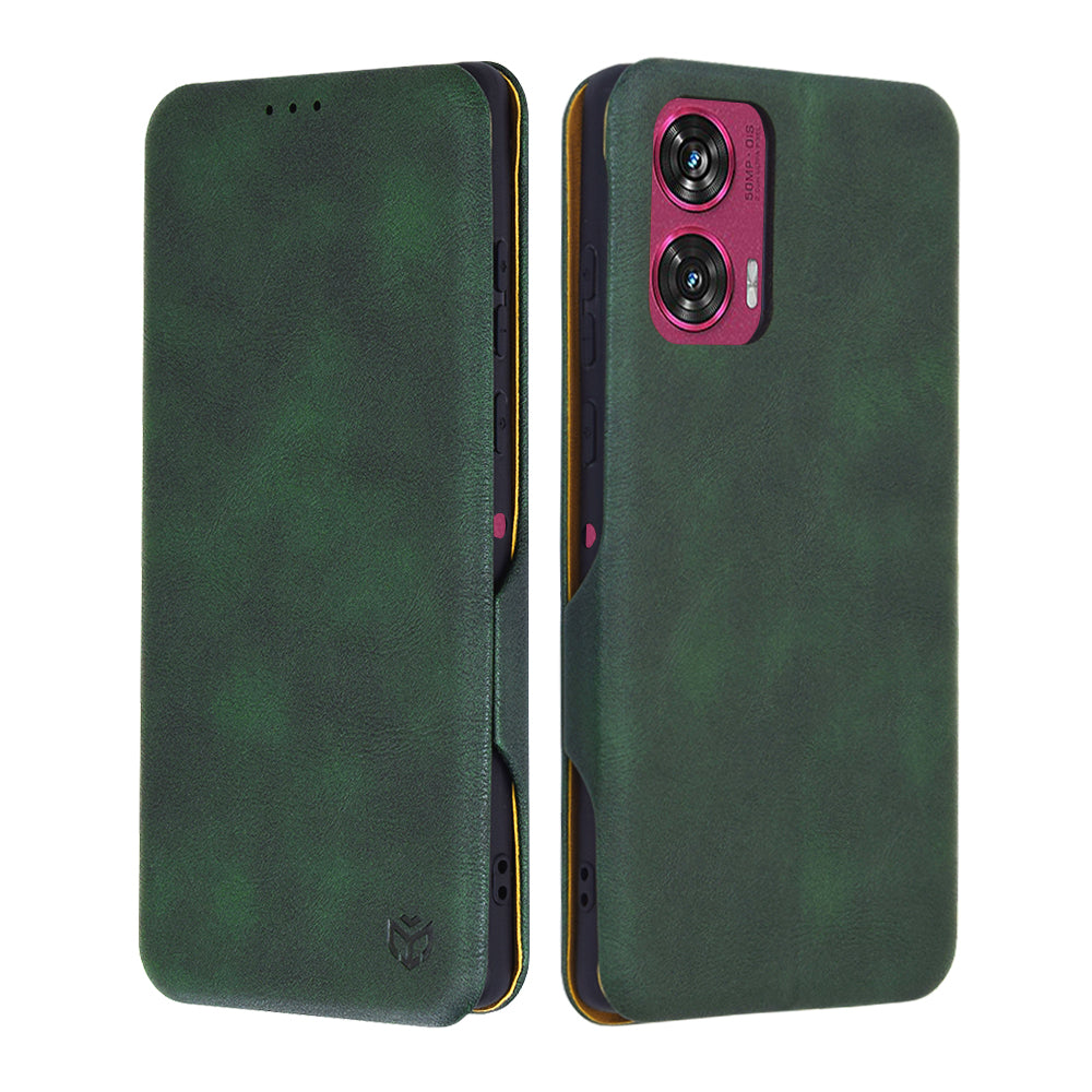 Hülle für Motorola Edge 50 Fusion, Techsuit, Safe Wallet Plus, Grün