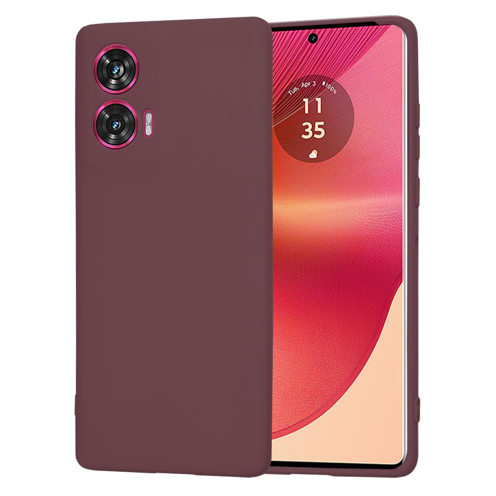 Hülle für Motorola Edge 50 Fusion, Techsuit, SoftFlex, Kirschrot