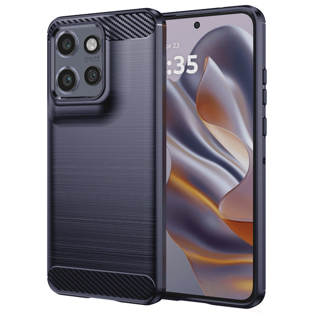 Hülle für Motorola Edge 60 Neo / Edge 50 Neo, Techsuit, Carbon, Blau