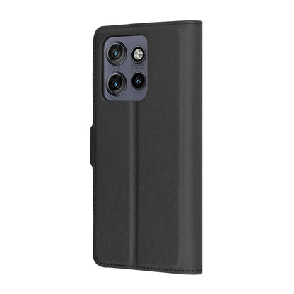 Hülle für Motorola Edge 60 Neo / Edge 50 Neo, Techsuit, Leder Folio, Schwarz