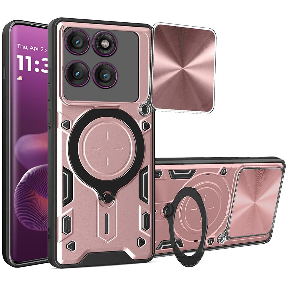 Hülle für Motorola Edge 60 Pro, Techsuit, CamGuard Pro, Roségold