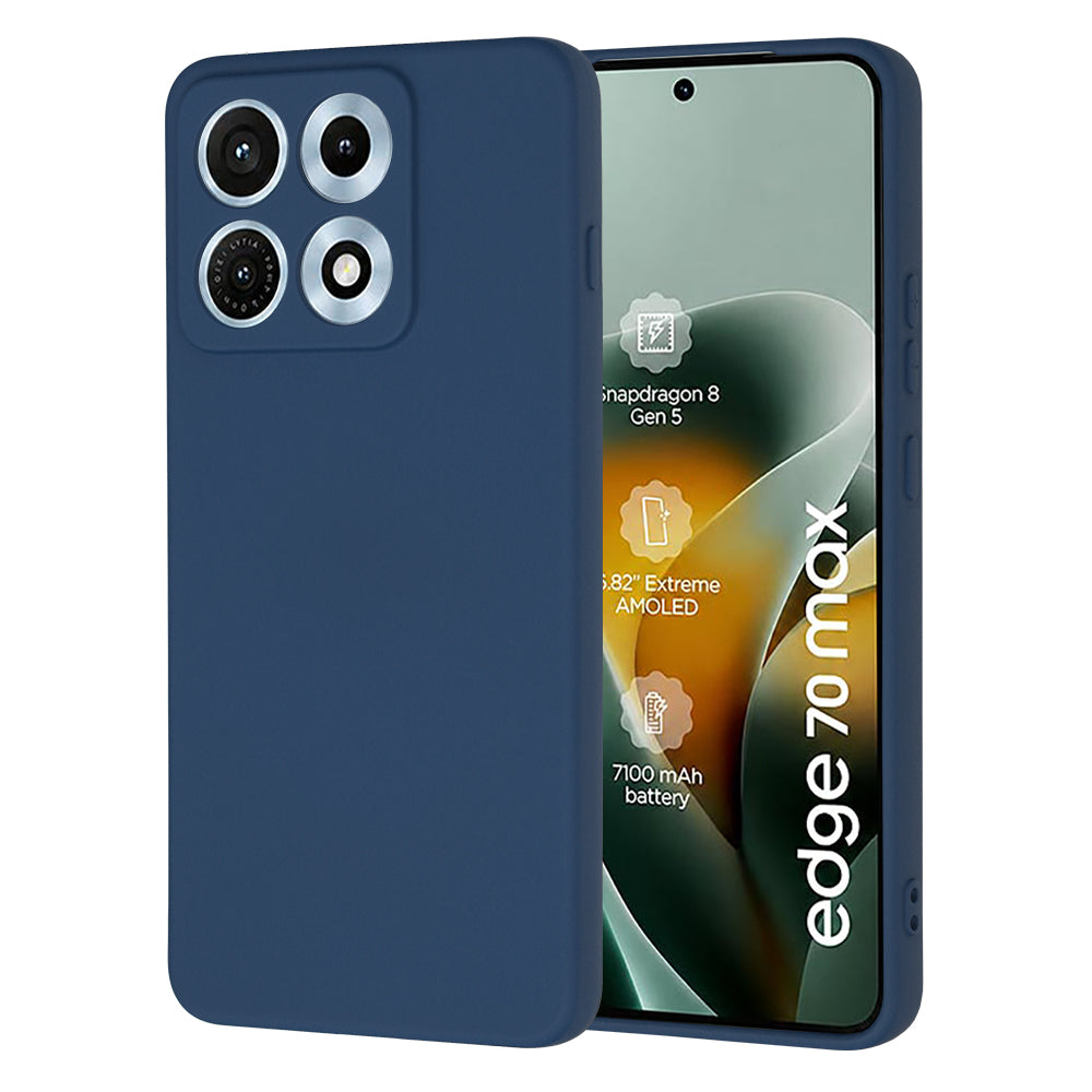 Case for Motorola Edge 70 Max, Techsuit, SoftFlex, Navy Blue