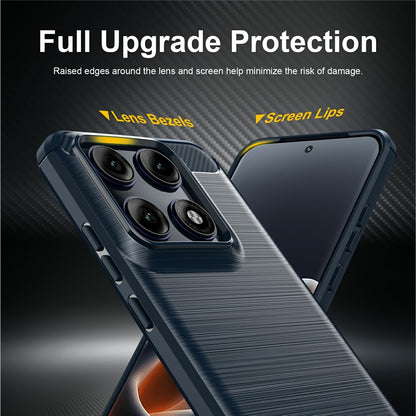 Hülle für Motorola Edge 70 Pro, Techsuit, Carbon, Blau