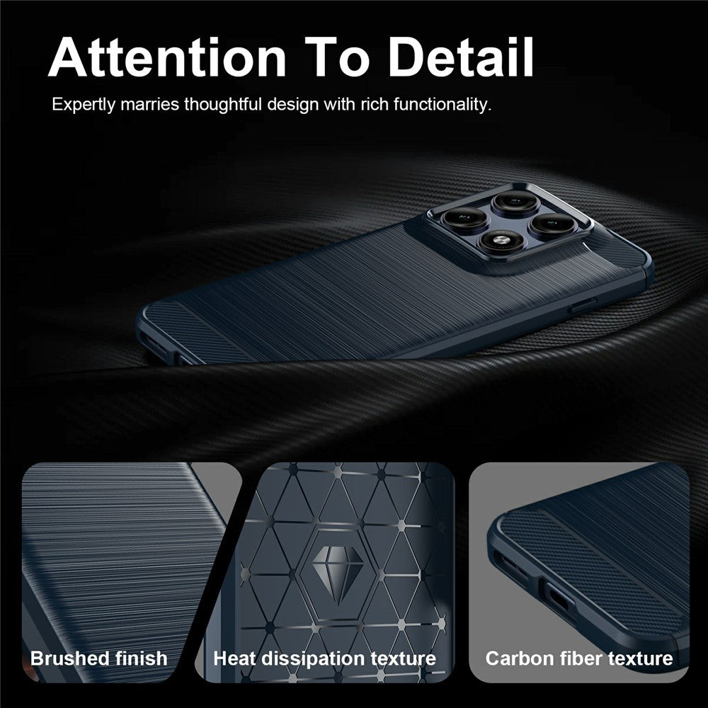 Hülle für Motorola Edge 70 Pro, Techsuit, Carbon, Blau
