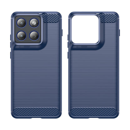 Hülle für Motorola Edge 70, Techsuit, Carbon, Blau