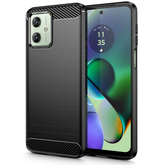 Hülle für Motorola Moto G54 Power Edition / G54, Tech-Protect, Carbon, Schwarz