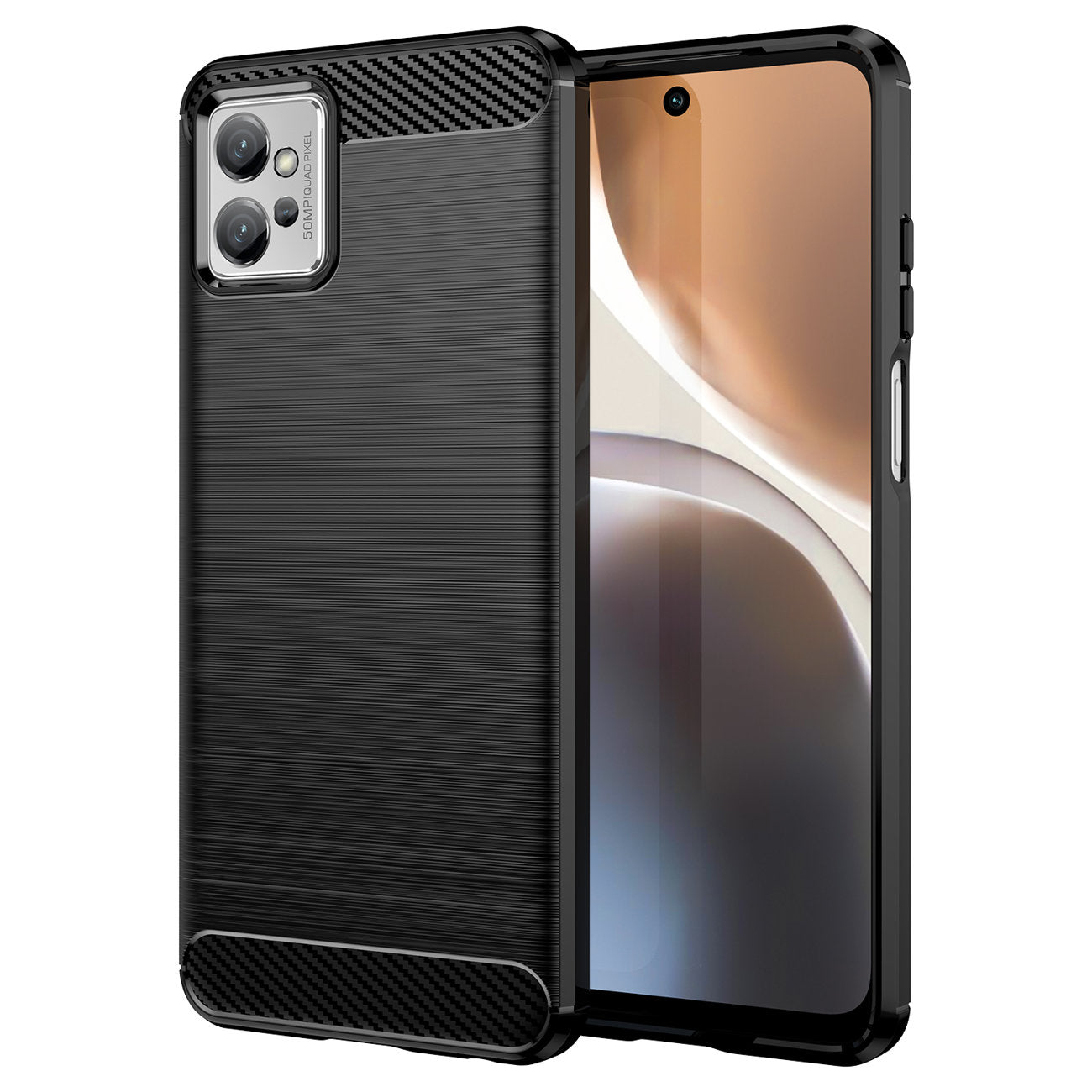 Case for Motorola Moto G56, OEM, Carbon Pro, Black