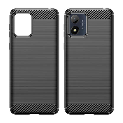 Hülle für Motorola Moto E13, Techsuit, Carbon, Schwarz