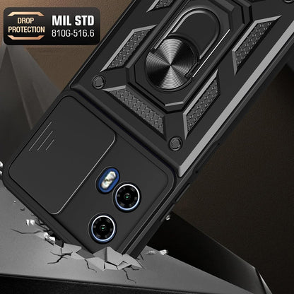 Hülle für Motorola Moto E15 / G05, Techsuit, CamShield, Schwarz