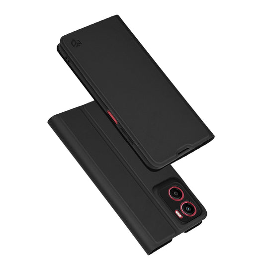 Hülle für Motorola Moto E15 / G05, Techsuit, Magskin Book, Schwarz