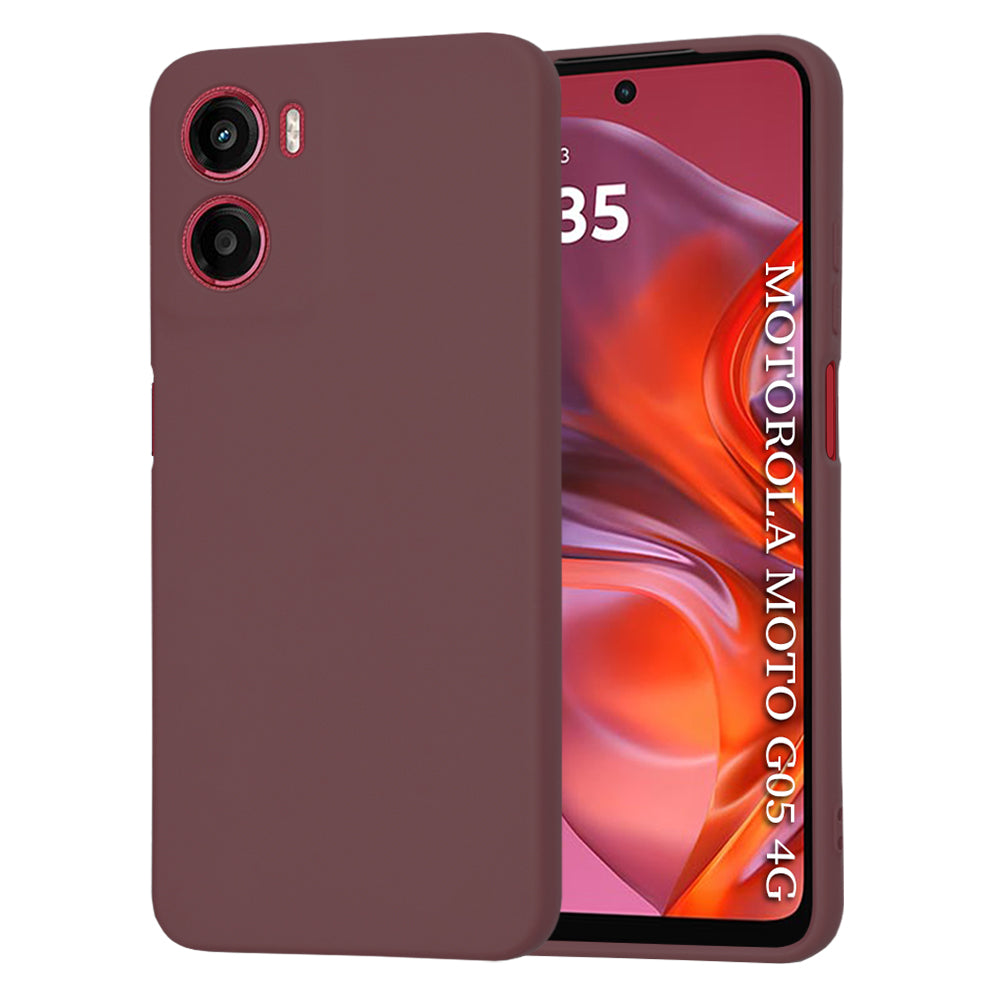 Case for Motorola Moto E15 / G05, Techsuit, SoftFlex, Burgundy