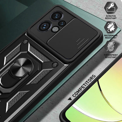 Hülle für Motorola Moto G04s / E14 / G04 / G24, Techsuit, CamShield, Schwarz