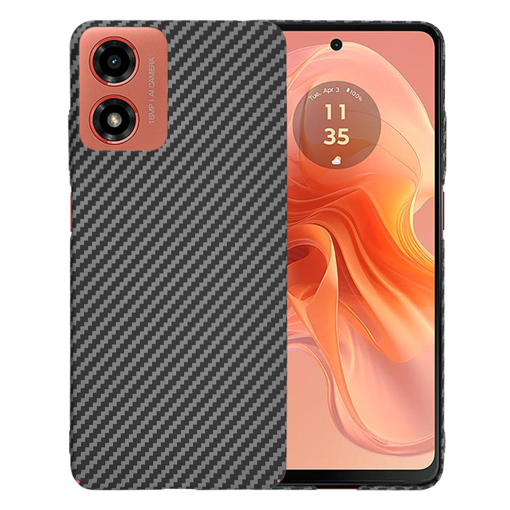 Hülle für Motorola Moto G04s / E14 / G04 / G24, Techsuit, Carbonite FiberShell, Schwarz