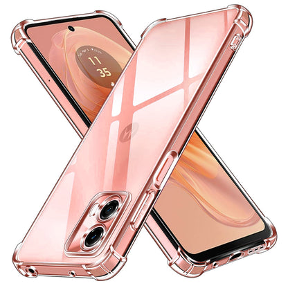 Hülle für Motorola Moto G04s / E14 / G04 / G24, Techsuit, stoßfest klar, transparent