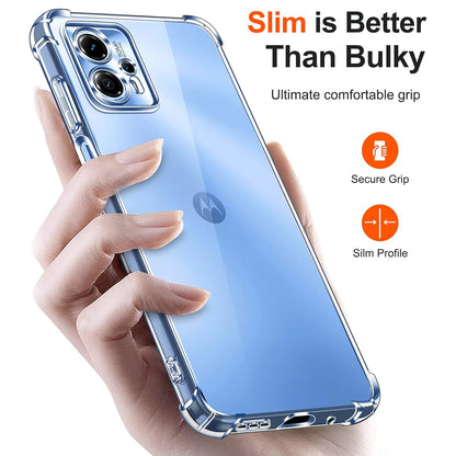 Hülle für Motorola Moto G04s / E14 / G04 / G24, Techsuit, stoßfest klar, transparent