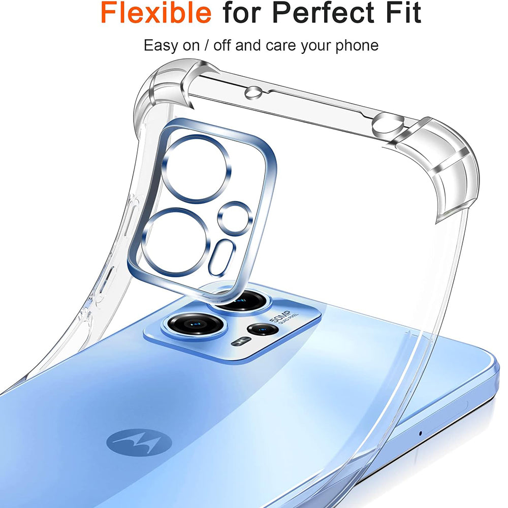 Hülle für Motorola Moto G04s / E14 / G04 / G24, Techsuit, stoßfest klar, transparent