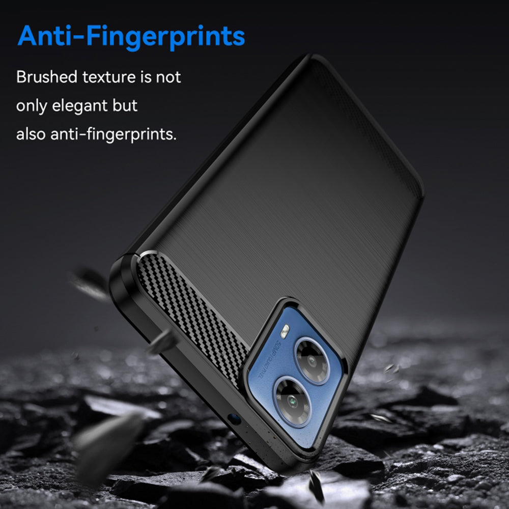 Hülle für Motorola Moto G04s / E14 / G24 Power / G04 / G24, Techsuit, Carbon, Schwarz