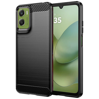 Hülle für Motorola Moto G06 Power / G06, Techsuit, Carbon, Schwarz