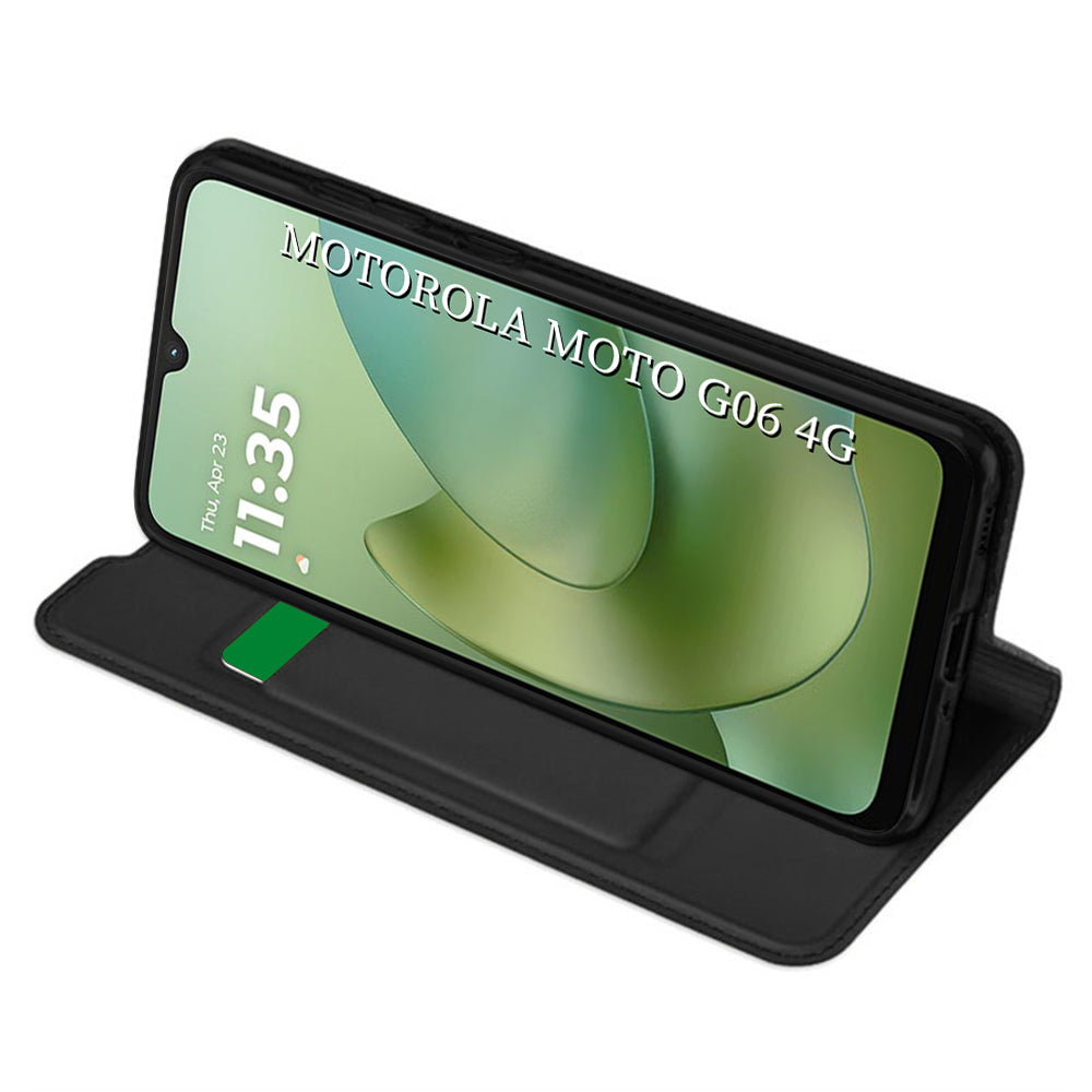 Hülle für Motorola Moto G06, Techsuit, Magskin Book, Schwarz