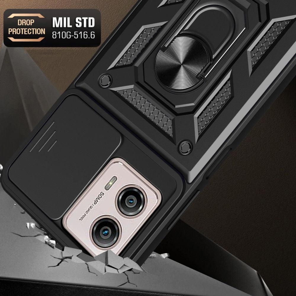 Hülle für Motorola Moto G13 / G23 / G53, Techsuit, CamShield, Schwarz