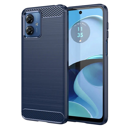 Hülle für Motorola Moto G14, Techsuit, Carbon, Blau
