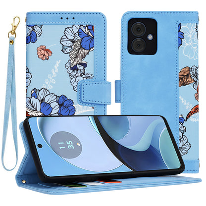 Hülle für Motorola Moto G14, Techsuit, FlipCraft, Blau