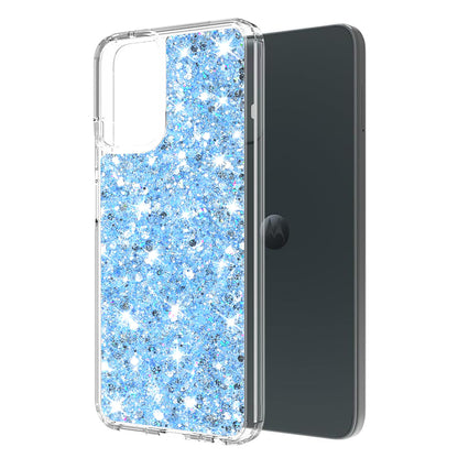 Hülle für Motorola Moto G14, Techsuit, Glitzernd, Blau