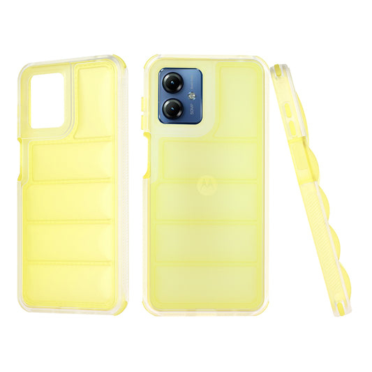 Hülle für Motorola Moto G14, Techsuit, Wave Shield, Gelb