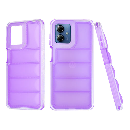 Hülle für Motorola Moto G14, Techsuit, Wave Shield, Lila
