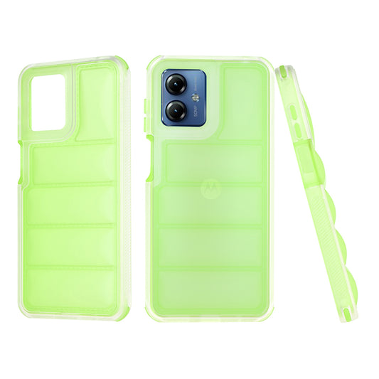Hülle für Motorola Moto G14, Techsuit, Wave Shield, Grün