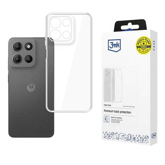 Hülle für Motorola Moto G15 / G15 Power, 3MK, Klar, Transparent