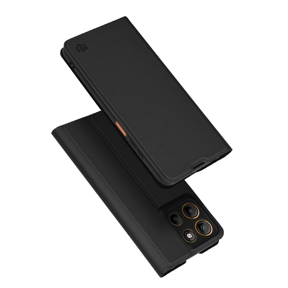 Hülle für Motorola Moto G15 / G15 Power, Techsuit, Magskin Book, Schwarz