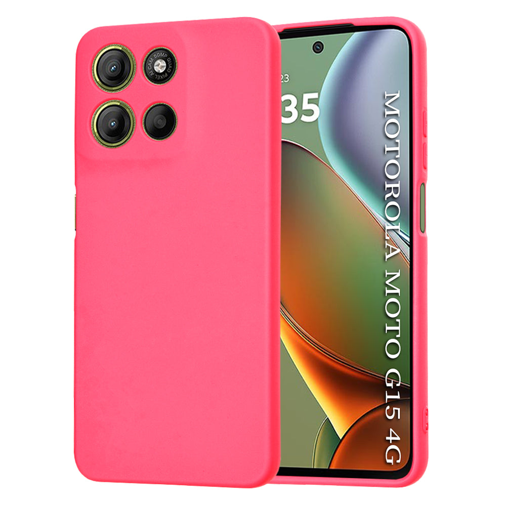 Hülle für Motorola Moto G15 / G15 Power, Techsuit, SoftFlex, Dunkelrosa