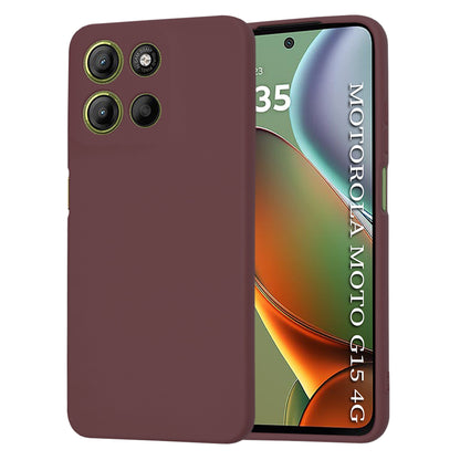 Hülle für Motorola Moto G15 / G15 Power, Techsuit, SoftFlex, Weinrot