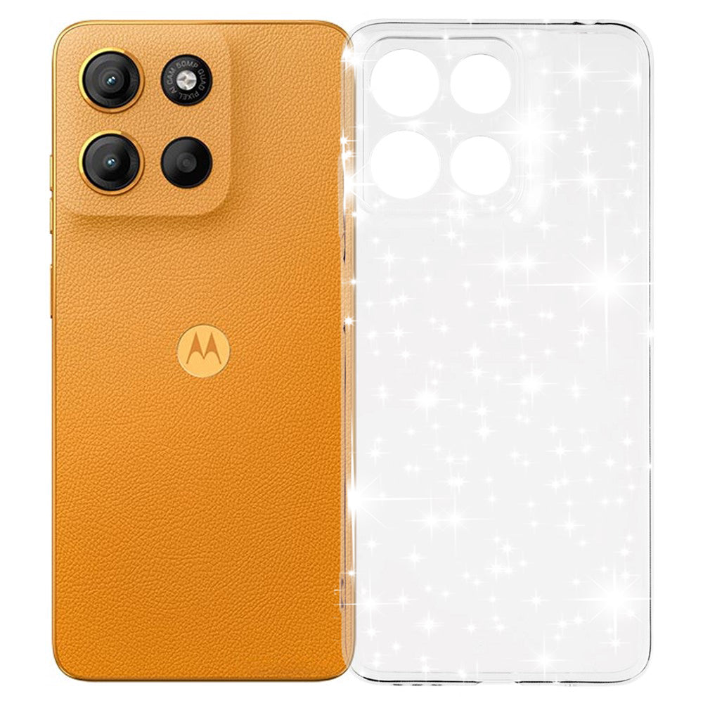 Hülle für Motorola Moto G15 / G15 Power, Techsuit, SparkleSkin, Transparent