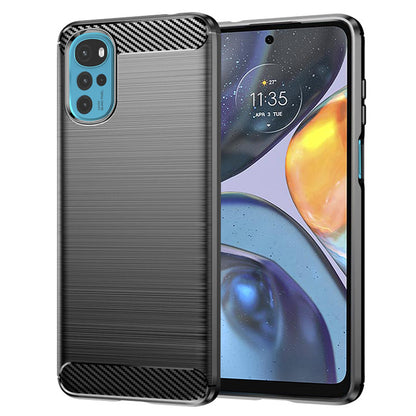 Hülle für Motorola Moto G22, Techsuit, Carbon, Schwarz