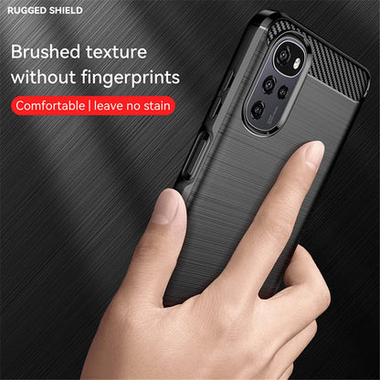 Hülle für Motorola Moto G22, Techsuit, Carbon, Schwarz