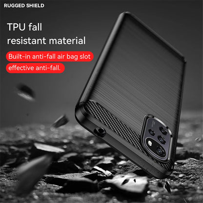 Hülle für Motorola Moto G22, Techsuit, Carbon, Schwarz