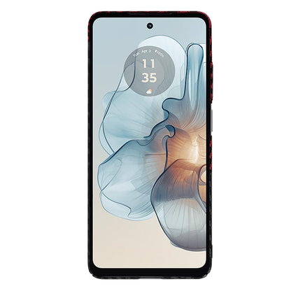 Hülle für Motorola Moto G24 Power, Techsuit, Carbonite FiberShell, Schwarz Rot