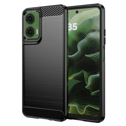 Hülle für Motorola Moto G35, Techsuit, Carbon, Schwarz