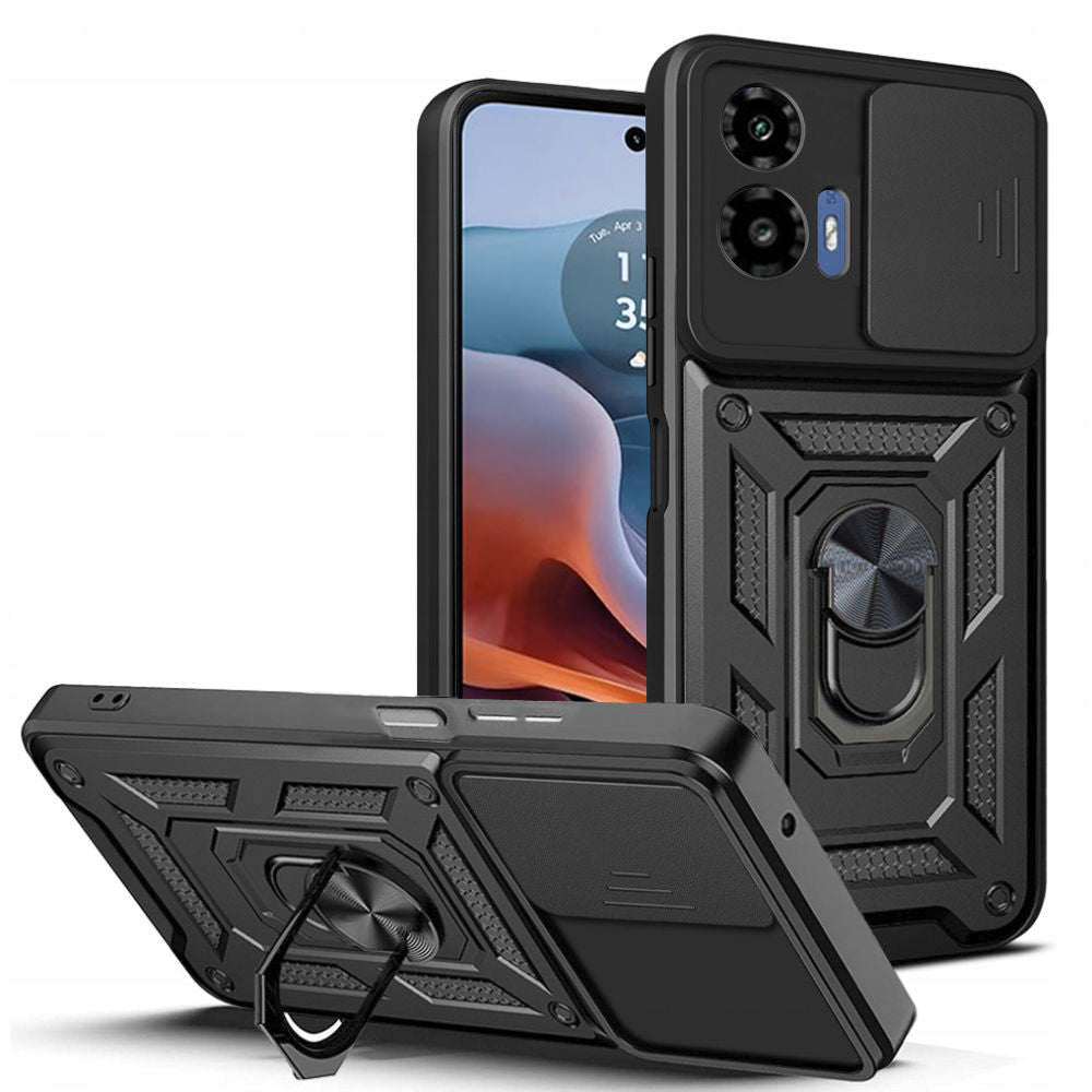 Hülle für Motorola Moto G45 / G34, Techsuit, CamShield, Schwarz