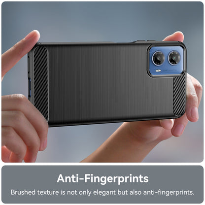 Hülle für Motorola Moto G45 / G34, Techsuit, Carbon, Schwarz