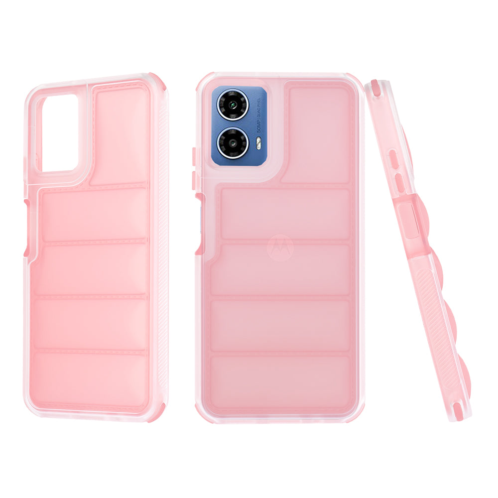 Hülle für Motorola Moto G45 / G34, Techsuit, Wave Shield, Rosa