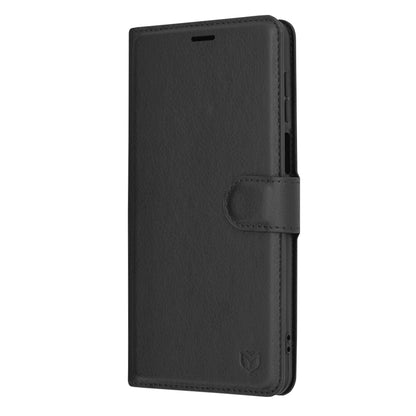 Hülle für Motorola Moto G54, Techsuit, Leather Folio, Schwarz