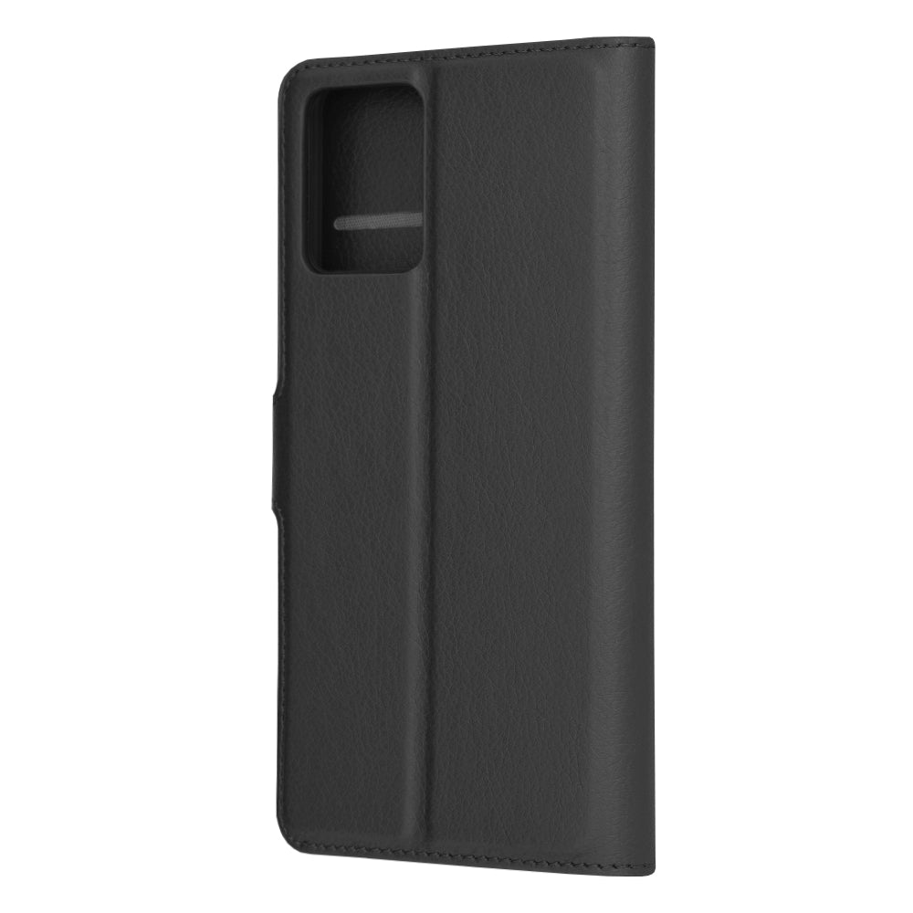 Hülle für Motorola Moto G54, Techsuit, Leather Folio, Schwarz