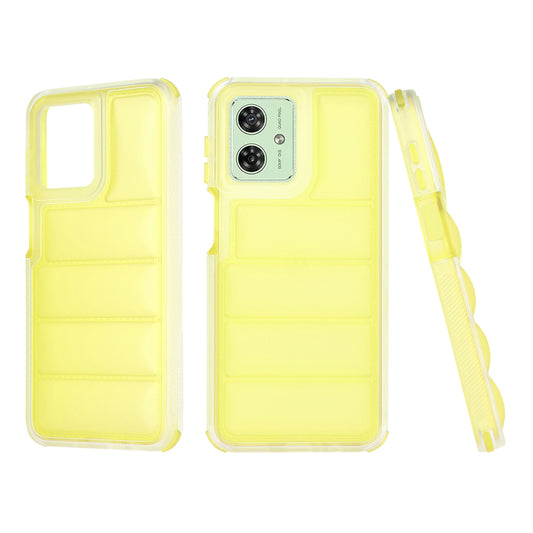 Case for Motorola Moto G54, Techsuit, Wave Shield, Yellow