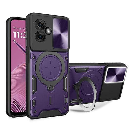 Hülle für Motorola Moto G55, Techsuit, CamGuard Pro, Lila